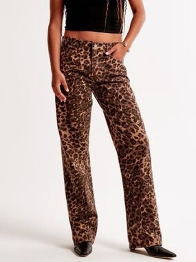 Leopard Print Low Rise Baggy